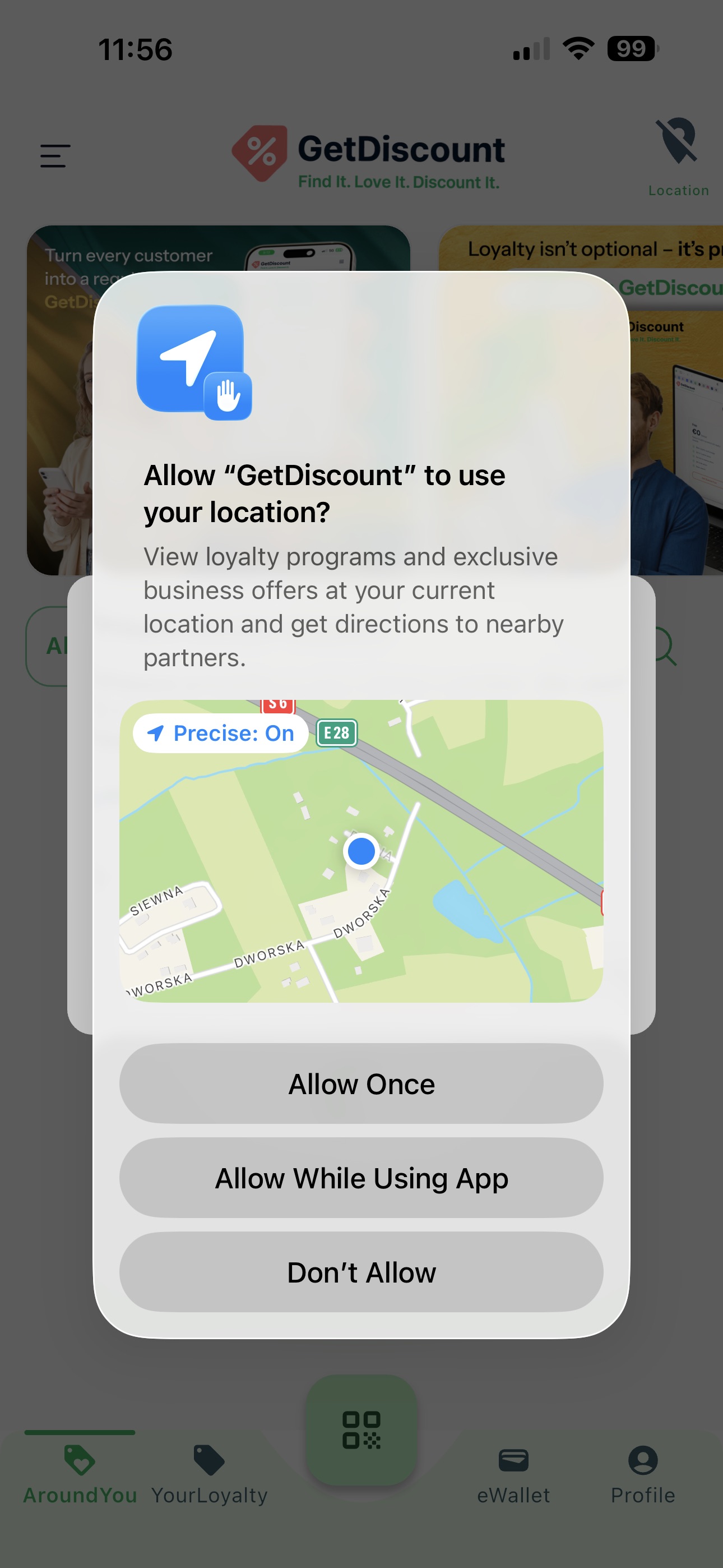 iOS location permission request